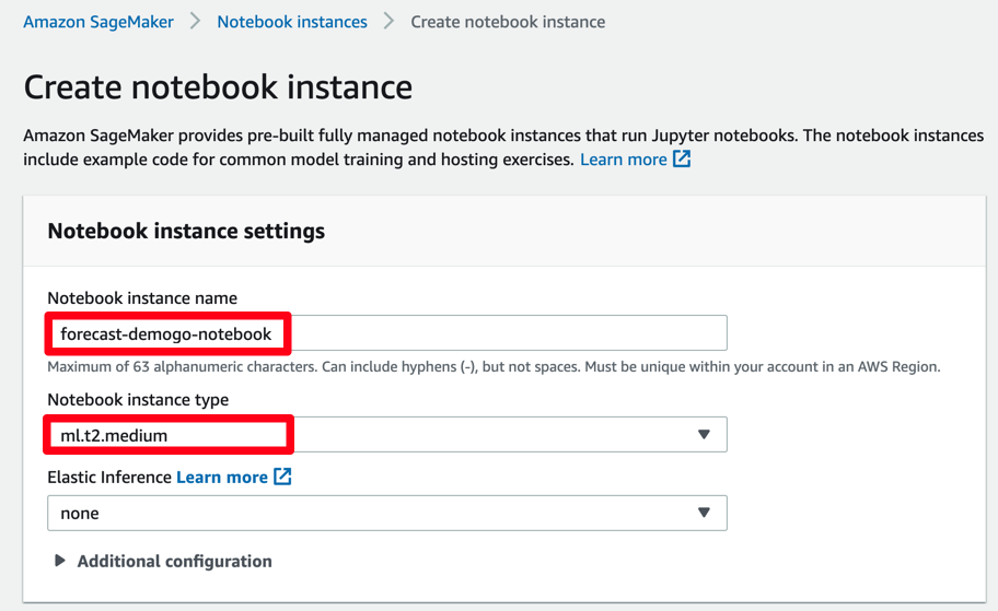 Notebook Instance Create