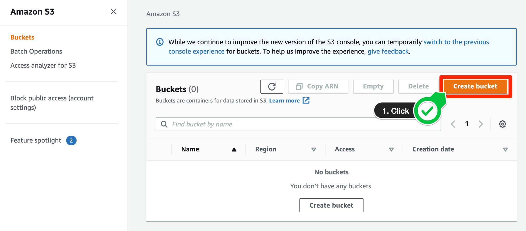 S3 Bucket Create